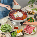 Electric Shabu Shabu Hot Pot - Silver