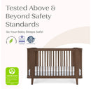 Delta Children Noah 4-In-1 Convertible Crib Greenguard Gold Certified - Teak Brown