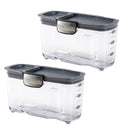 Food Storage Containers Set - Clear & Black