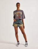 Ed Hardy Snake Heart Boxy Cropped Tee