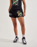 Ed Hardy Black Rose Fleece Shorts