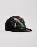 Ed Hardy Black Rose Rhinestone Trucker Hat