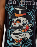 Ed Hardy Top Hat Skull Sleeveless Tee