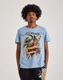 Ed Hardy Pierced Eagle Rhinestone Tee