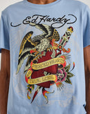 Ed Hardy Pierced Eagle Rhinestone Tee
