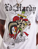 Ed Hardy Dagger Snake Rhinestone Tee