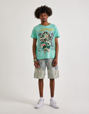 Ed Hardy Black Rose Rhinestone Short Sleeve Tee