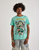 Ed Hardy Black Rose Rhinestone Short Sleeve Tee