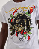 Ed Hardy Crouching Panther Rhinestone Tee