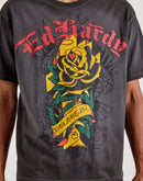 Ed Hardy Rose Rhinestone Tee