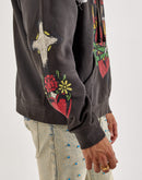 Ed Hardy Heart Cross Pullover Fleece Hoodie