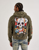 Ed Hardy Snake Full-Zip Fleece Hoodie