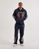 Ed Hardy Tiger Full-Zip Fleece Hoodie