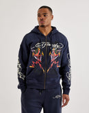 Ed Hardy Tiger Full-Zip Fleece Hoodie