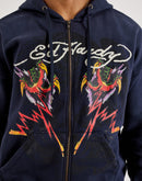 Ed Hardy Tiger Full-Zip Fleece Hoodie