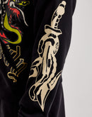 Ed Hardy Dragon Skull Full-Zip Fleece Hoodie