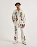 Ed Hardy Mary Full-Zip Fleece Hoodie