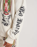Ed Hardy Mary Full-Zip Fleece Hoodie