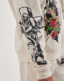 Ed Hardy Mary Full-Zip Fleece Hoodie