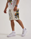 Ed Hardy Panther Snake Fleece Shorts