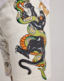 Ed Hardy Panther Snake Fleece Shorts