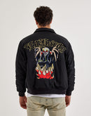 Ed Hardy Firelord Nylon Bomber Jacket