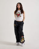 Ed Hardy Heart Sword Rhinestone Rib Tank Top