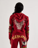 Ed Hardy Sacred Heart Full-Zip Fleece Hoodie