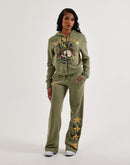 Ed Hardy Cobra Flame Full-Zip Fleece Hoodie