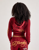 Ed Hardy Amor Butterfly Full-Zip Fleece Hoodie