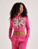Ed Hardy Love Rose Full-Zip Fleece Hoodie