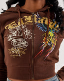 Ed Hardy Phoenix Y2K Full-Zip Fleece Hoodie