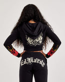 Ed Hardy Tiger Flame Y2K Full-Zip Fleece Hoodie