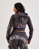Ed Hardy Panther Y2K Full-Zip Fleece Hoodie