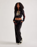 Ed Hardy NYC Skull Full-Zip Velour Hoodie