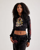 Ed Hardy NYC Skull Full-Zip Velour Hoodie