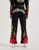 Ed Hardy Tiger Flame Y2K Fleece Sweatpants