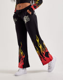 Ed Hardy Tiger Flame Y2K Fleece Sweatpants