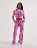 Ed Hardy Flower Skull Y2K Fleece Sweatpants