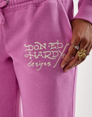 Ed Hardy Flower Skull Y2K Fleece Sweatpants