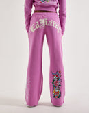 Ed Hardy Flower Skull Y2K Fleece Sweatpants