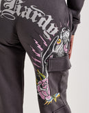 Ed Hardy Panther Y2K Fleece Cargo Sweatpants