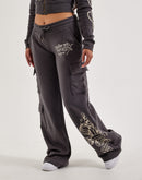 Ed Hardy Panther Y2K Fleece Cargo Sweatpants