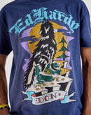 Ed Hardy Don Wolf Short Sleeve Boxy Tee