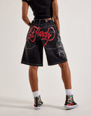 Ed Hardy Sacred Heart Denim Shorts