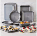 10pc Total Nonstick Bakeware Set Gray