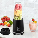 Mainstays Black Single-Serve Blender with Travel Lid, 16 oz