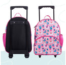 Kids Rolling Suitcase Luggage - Llamas Cactus Pink