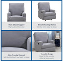 Salma Rocker Recliner Chair - Light Gray