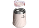 11oz Stainless Steel Swirl Wine Tumbler Rose Quartz Gloss